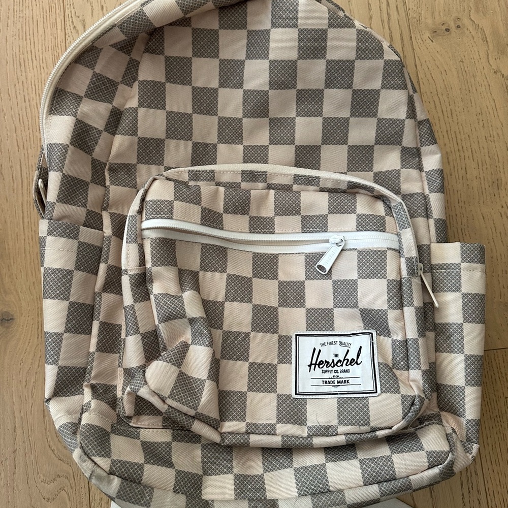 Herschel Supply Company Checkered Tan and White Backpack